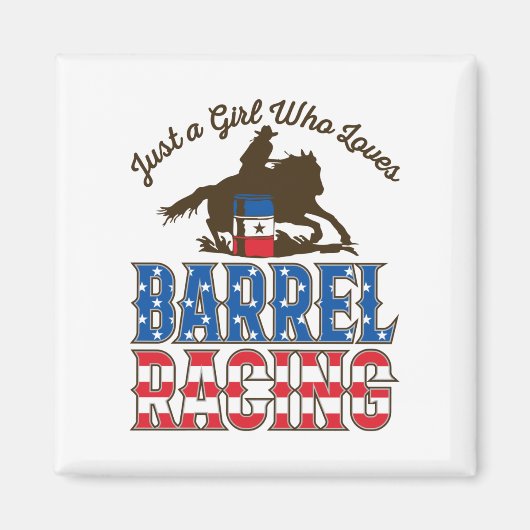 Nur ein Mädchen, das Barrel Racing Liebe Magnet (Vorne)