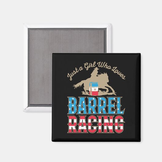 Nur ein Mädchen, das Barrel Racing Liebe Magnet (Vorderseite/Rückseite)
