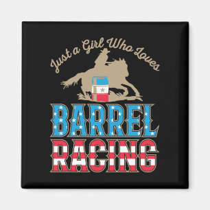Nur ein Mädchen, das Barrel Racing Liebe Magnet