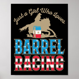 Nur ein Mädchen, das Barrel Racing Liebe Poster