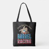 Nur ein Mädchen, das Barrel Racing Liebe Tasche (Rückseite)