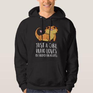 Nur ein Mädchen das Bartagamen liebt Echse Reptil Hoodie
