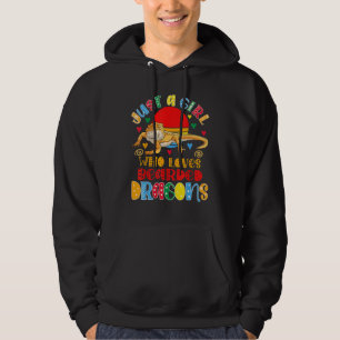 Nur ein Mädchen, das Bartagamen-Reptilien-Echsen l Hoodie