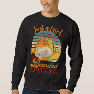 Nur ein Mädchen, das bärtige Drachen Liebe, entwir Sweatshirt