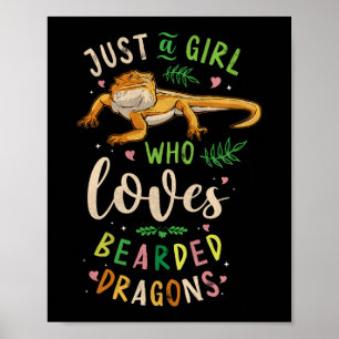 Nur ein Mädchen, das bärtige Drachen Liebe Poster