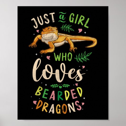 Nur ein Mädchen, das bärtige Drachen Liebe Poster (Vorne)