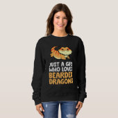 Nur ein Mädchen, das bärtige Drachen Liebe Reptile Sweatshirt (Vorne ganz)