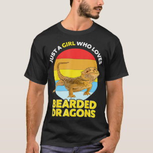 Nur ein Mädchen, das bärtige Drachen Liebe, Retro T-Shirt