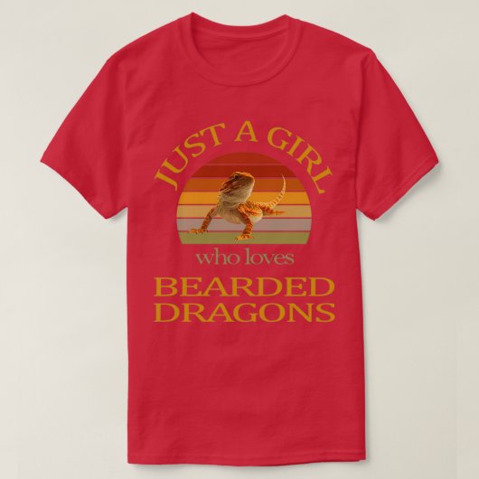Nur ein Mädchen, das bärtige Drachen Liebe T-Shirt (Design vorne)