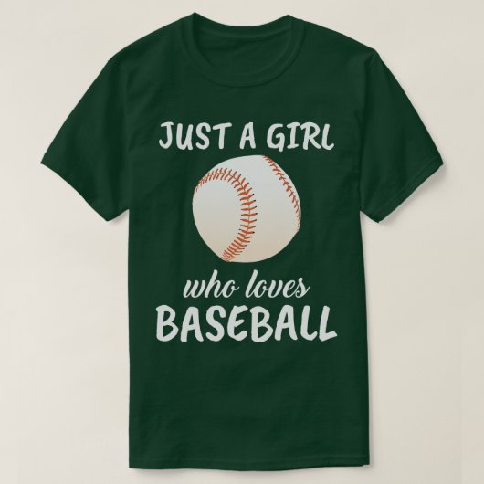 Nur ein Mädchen, das Baseball Liebe T-Shirt (Design vorne)