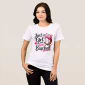 Nur ein Mädchen, das Baseball Liebe Tri-Blend Shirt (Vorderseite voll)