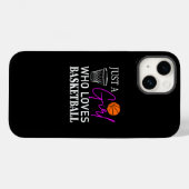 Nur ein Mädchen, das Basketbal Lieben Case-Mate iPhone Hülle (Rückseite (Horizontal))