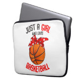 Nur ein Mädchen, das Basketball Girl Lieben Laptopschutzhülle (Vorderseite Links)
