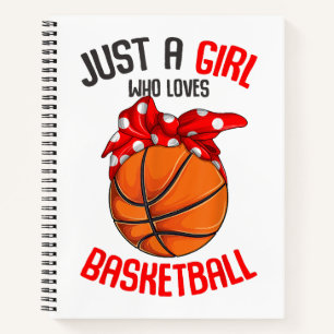 Nur ein Mädchen, das Basketball Girl Lieben Notizblock