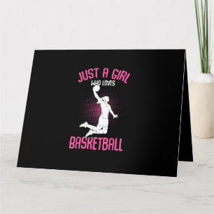 Nur ein Mädchen, das Basketball Kids Mädchen liebt Karte