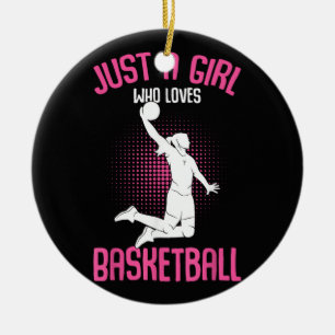 Nur ein Mädchen, das Basketball Kids Mädchen liebt Keramik Ornament
