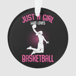 Nur ein Mädchen, das Basketball Kids Mädchen liebt Ornament