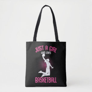 Nur ein Mädchen, das Basketball Kids Mädchen liebt Tasche