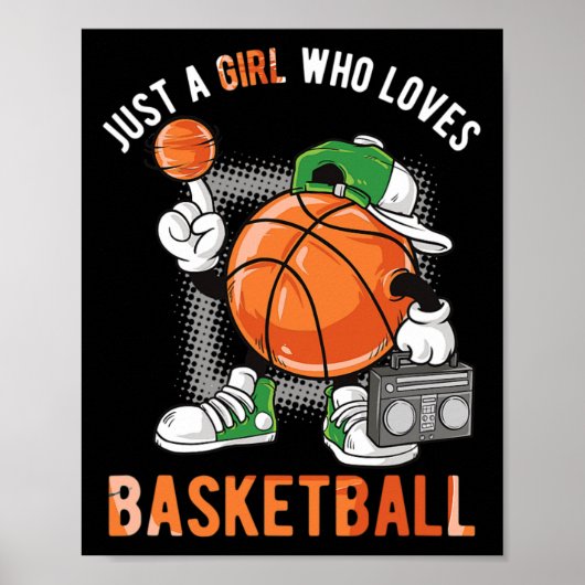 Nur ein Mädchen, das Basketball Liebe 1 Poster (Vorne)