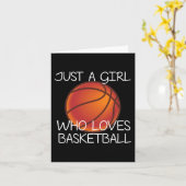 Nur ein Mädchen, das Basketball Liebe Ball Player Karte (Gelbe Blume)