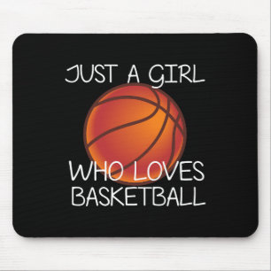 Nur ein Mädchen, das Basketball Liebe Ball Player Mousepad