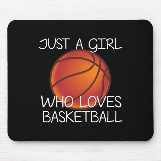 Nur ein Mädchen, das Basketball Liebe Ball Player Mousepad (Vorne)