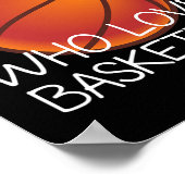 Nur ein Mädchen, das Basketball Liebe Ball Player Poster (Ecke)