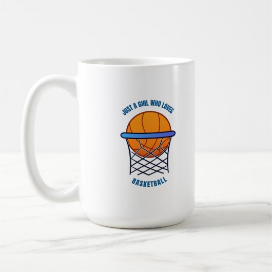 Nur ein Mädchen, das Basketball Liebe Kaffeetasse (Links)