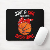 Nur ein Mädchen, das Basketball Liebe Mädchen Kind Mousepad (Mit Mouse)