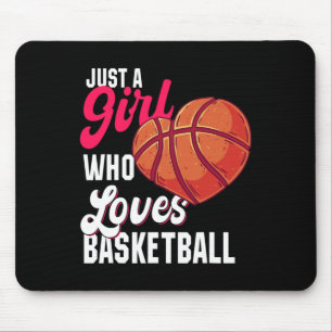 Nur ein Mädchen, das Basketball Liebe Mädchen Kind Mousepad