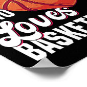 Nur ein Mädchen, das Basketball Liebe Mädchen Kind Poster (Ecke)