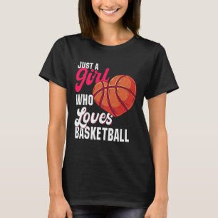 Nur ein Mädchen, das Basketball Liebe Mädchen Kind T-Shirt