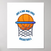 Nur ein Mädchen, das Basketball Liebe Poster (Vorne)