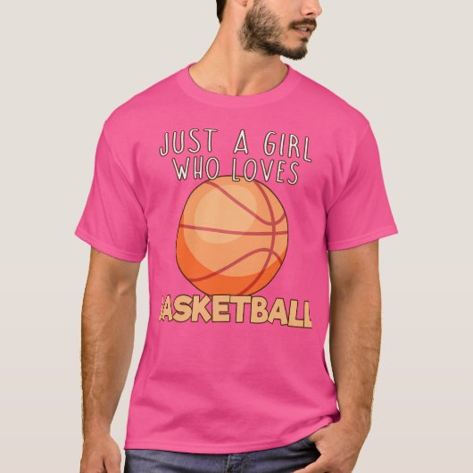 Nur ein Mädchen, das Basketball Liebe. T-Shirt (Vorderseite)