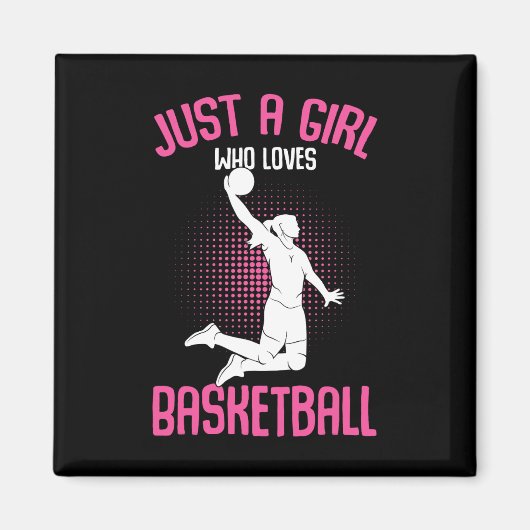 Nur ein Mädchen, das Basketball Lieben Kinder Mädc Magnet (Vorne)