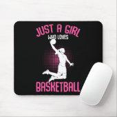 Nur ein Mädchen, das Basketball Lieben Kinder Mädc Mousepad (Mit Mouse)