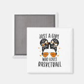 Nur ein Mädchen, das Basketball Lieben Magnet (Vorderseite/Rückseite)