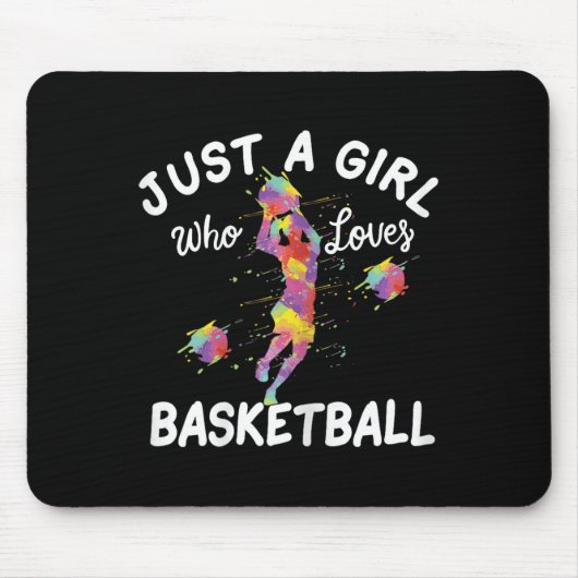 Nur ein Mädchen, das Basketball Lieben Mousepad (Vorne)