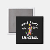 Nur ein Mädchen, das Basketball-Mädchen Liebe Magnet (Vorderseite/Rückseite)