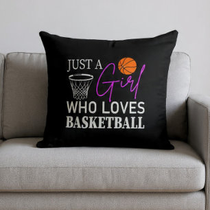 Nur ein Mädchen, das Basketball-Wurfkissen liebt Kissen