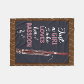 Nur ein Mädchen, das Bassoon Fleece Blanket-Gesche (Vorderseite (Horizontal))