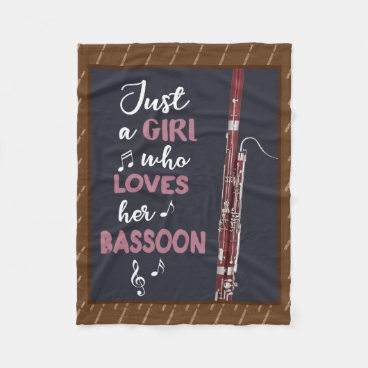 Nur ein Mädchen, das Bassoon Fleece Blanket-Gesche (Vorderseite)