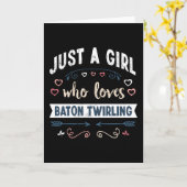 Nur ein Mädchen, das Baton Liebe, der flinke Gesch Karte (Gelbe Blume)