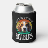 Nur ein Mädchen, das Beagle Liebe Dosenkühler (Kanne Rückseite)