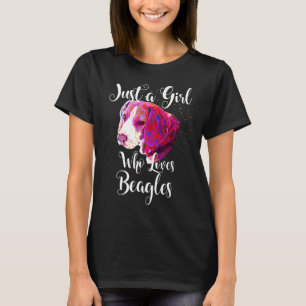 Nur ein Mädchen, das Beagle Liebe Hund Hunde Mama T-Shirt