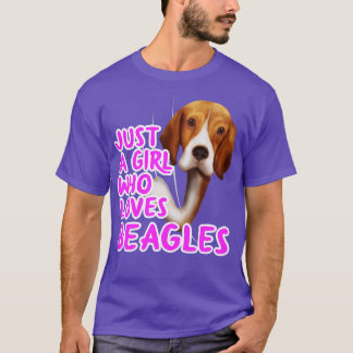 Nur ein Mädchen, das Beagle Liebe T-Shirt
