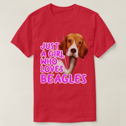 Nur ein Mädchen, das Beagle Liebe T-Shirt (Design vorne)