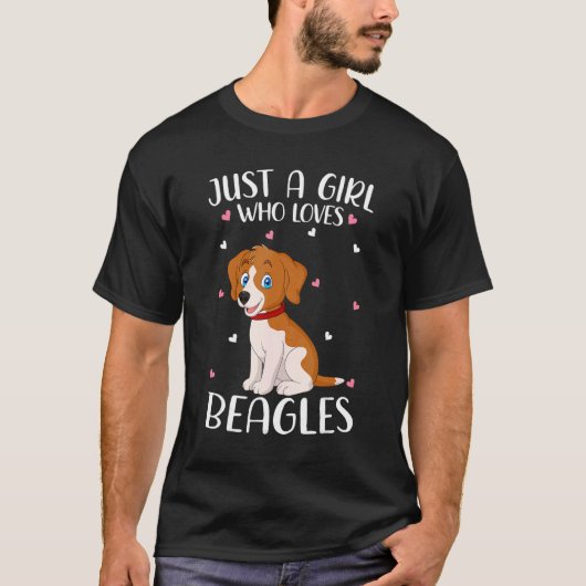 Nur ein Mädchen, das Beagle Lieben Beagle T-Shirt (Vorderseite)