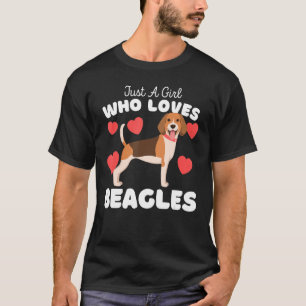 Nur ein Mädchen, das Beagle Lieben Niedlich Hunde  T-Shirt