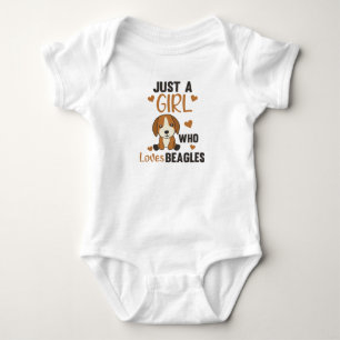 Nur ein Mädchen, das Beagles Kawaii Hund Beagle Li Baby Strampler